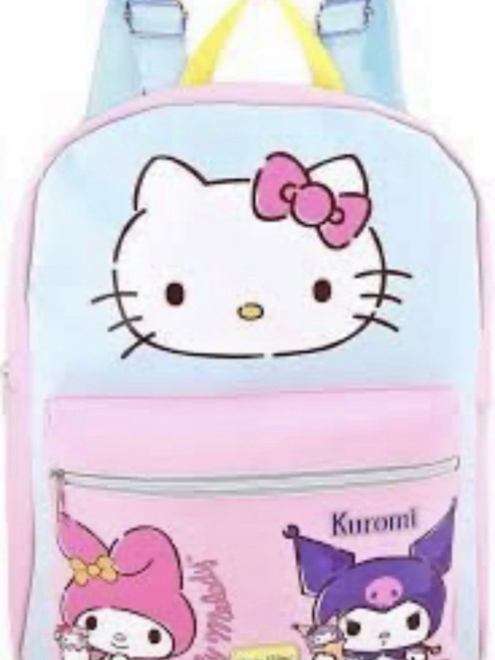 Sanrio Kids Backpack - Pastel Pink & Light Blue Hello Kitty Kuromi